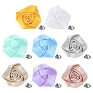 Unique Bargains Handmade Men Suits Formal Boutonnieres Wedding Corsage Lapel Pin Flower Brooch Butterfly Buckle 8 Pcs - 1 of 4
