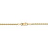 Black Bow Jewelry 1.5mm 14k Yellow Gold Solid Diamond Cut Rope Chain Necklace - 4 of 4