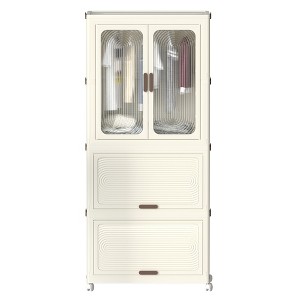 Portable Wardrobe Closet, Large Collapsible Plastic Closet Cabinet with Hanging Rod and Hangers For Baby, Pet Clothes, Toy Organizers and Storage - 1 of 4