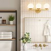 Geneva Globe Collection Vanity Wall Light Brass - Threshold™: 3-Light, ETL Listed, Polished Glass Sconces - 2 of 3