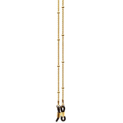 Calabria 722 Gold Eyeglass Necklace|Gold Eyeglass Retainer|Lightweight & Durable|29" Length|Does Not Include Glasses