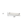 HomeRoots 35" White and Natural Wood Indoor Outdoor Tray With Handles - 3 of 4