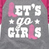 Girls' - Instant Message - Lets Go Girls Shirt Tail Raglan Graphic T-shirt - 2 of 4