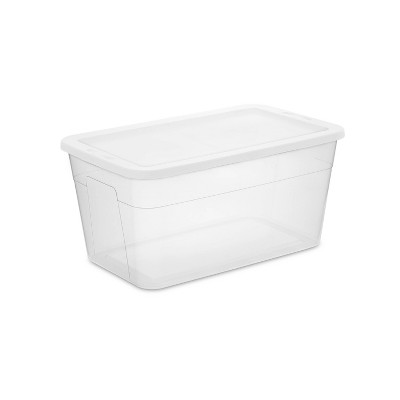 70qt Clear Storage Box with White Lid - Room Essentials™