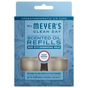 Mrs. Meyer's Clean Day Air Freshener Refills - Rain Water - 2x0.67 fl oz - 2pk Refill - 1 of 4