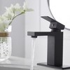 BWE Single Hole Single-Handle Low-Arc Bathroom Faucet With Pop-up Drain Assembly in Matte Black - 3 of 4
