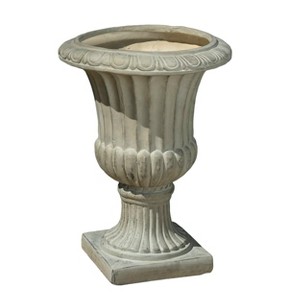 COWLOWN White Classic Urn Planter for Indoor and Outdoor Use, Elegant Decorative Planter for Patio, Garden, and Living Room - 1 of 4