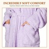 Catalonia Womens Plush Long Robe, Warm Comfy Fluffy Bathrobe, Cozy Gift for Woman Wife - 3 of 4
