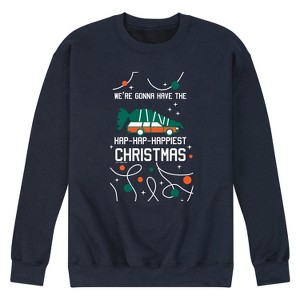 Men's - National Lampoon - Christmas Vacation Hap Hap Happiest Graphic Fleece Sweatshirt - 1 of 4