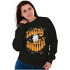 Cute Halloween Ghost Feeling Bootiful Women Crewneck Sweatshirt Brisco Brands - 4 of 4