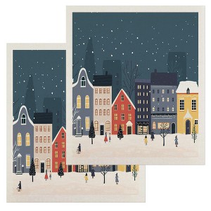 Briarwood Lane Snow Day Swedish Dishcloth (2-pack) - 1 of 4