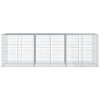 vidaXL Gabion Basket Silver Galvanized iron 78.7x39.4x39.4 in - 3 of 4
