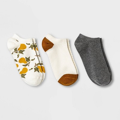 Women's Pear 3pk Low Cut Socks - A New Day™ 4-10