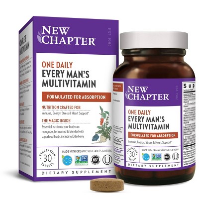 New Chapter Men's One Daily Multivitamin Tablets - 30ct