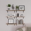 Attop Wood Floating Shelves Set of 6, Shelves for Wall Decor, Farmhouse Shelf for Bedroom, Bathroom Storage Shelves, Book Shelves for Living Room - 2 of 4