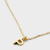 14K Gold Plated Small Polished Initial Pendant Necklace - A New Day™ Gold - 4 of 4