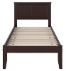 AFI Furnishings Madison Twin Platform Bed with Open Footboard and Turbo Charger in Walnut - 4 of 4