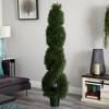 Nearly Natural Double Pond Cypress Spiral Topiary UV Resistant (Indoor/Outdoor) - 3 of 3
