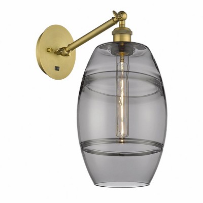 Vaz - 1 Light Arm Adjusts Up and Down Wall Sconce In Industrial Style-9.88 Inches Tall and 8 Inches Wide
