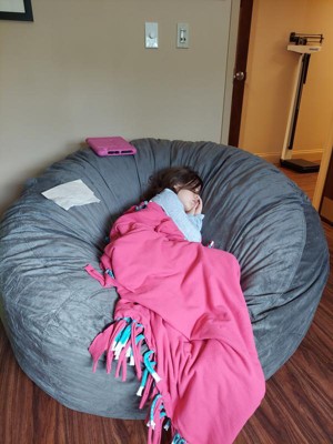 3' Kids' Bean Bag Chair With Memory Foam Filling And Washable