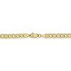 Black Bow Jewelry 4.3mm, 10k Yellow Gold Hollow Curb Link Chain Bracelet - image 3 of 4