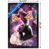 Trends International James Booker - Space Sloth With Pizza Riding Ice Cream Panda Framed Wall Poster Prints - 3 of 4