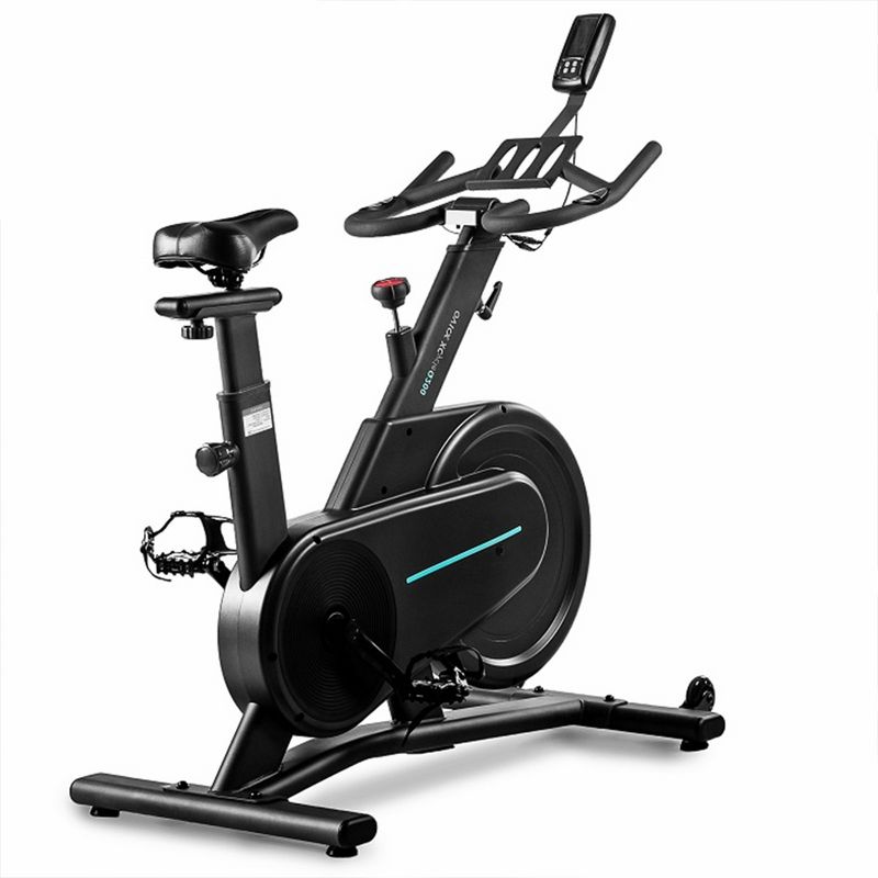 OVICX Q200C Comfortable Home Workout Exercise Bike with Customizable Seat & Bullhorn Handlebars, Digital LCD w/Real Time Stats, & No Slip Cage Pedals, 2 of 7