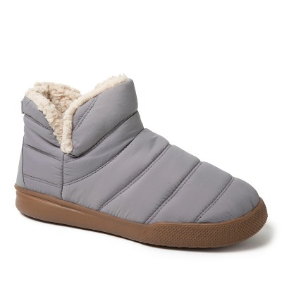 Dearfoams Mens Bryant Nylon Puffer Indoor/Outdoor Slipper Boot