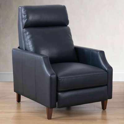 CAVINAS Faux Leather Accent Chair with High Backrest,Push-Back Recliner Chairs,Reading Chairs for Living Room