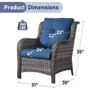 Gymojoy Outdoor Patio Chair with Table High Back Club Chair - 2 of 4
