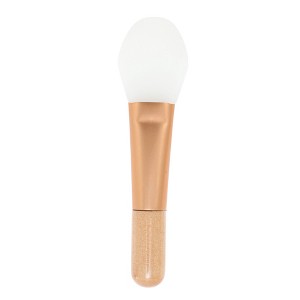 Unique Bargains Wooden Handle Facial Mask Brush Yellow 1 Pc - 1 of 4