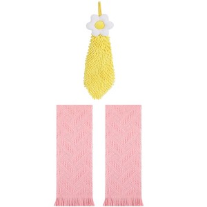 REGALWOVEN 3 Pcs Soft Absorbent Decorative Hand Towel for Bathroom, Kitchen, Hotel - 1 of 4