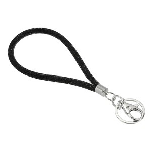 Unique Bargains Crystal ID Card Wristlet Bling Keychain Lanyards with Metal Clasp - 1 of 4