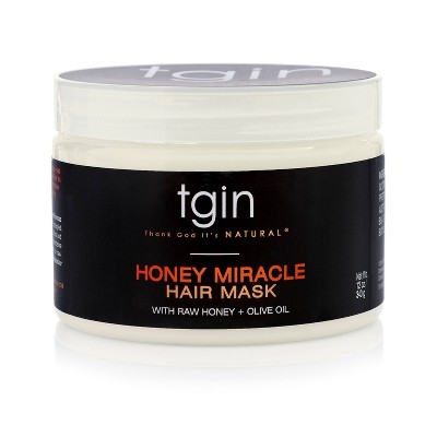 TGIN Honey Miracle Hair Mask with Raw Honey + Olive Oil Deep Conditioner - 12oz