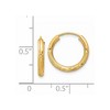 Black Bow Jewelry 2mm x 14mm 14k Yellow Gold Satin Diamond-Cut Endless Hoop Earrings - 4 of 4