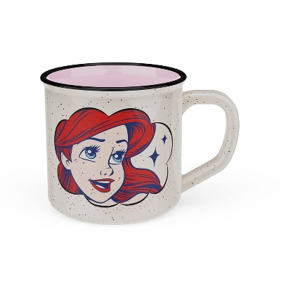 Zak Designs Ceramic Modern Mug Disney Princess 15 oz Capacity Coffee Cup, Set of 2, Size: 3.9 inch x 5.44 inch x 3.36 inch