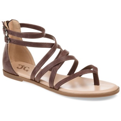Journee Collection Womens Zailie Gladiator Flat Sandals