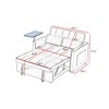 TiramisuBest Grey Velvet Loveseat Sleeper Sofa Bed with Side Table, Modular Sectional Sofa with Storage, Sideboard Buffet Style Design for L - 4 of 4