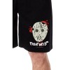 Friday The 13th Mens' Movie Film Jason Mask Horror Sleep Pajama Shorts Black - 2 of 3