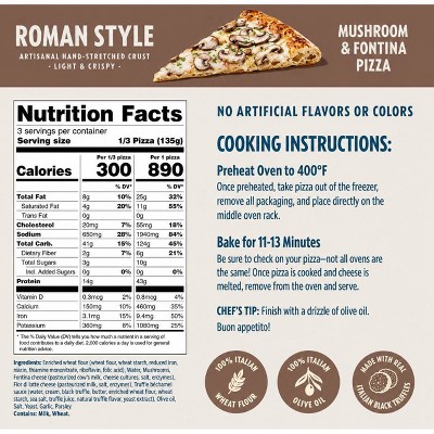 Porta Roman Style Mushroom and Fontina Pizza - 14.3oz