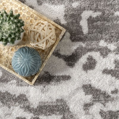 Meaghan Gray Abstract Washable Synthetic Area Rug, 5' x 8'