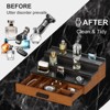 Organizer for Men, Wooden Perfume Organizer with Drawer Storage and Hidden Compartment, 3-Tier Black Fragrance Display Risers - 2 of 4
