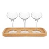 Final Touch Espresso Martini Flight Set - 4 Piece Tasting Collection with 3 Titanium-Reinforced Crystal Coupe Glasses & Handmade Cork Tray - 4.75 oz - 4 of 4