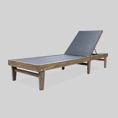 Summerland Acacia Wood Chaise Lounge - Christopher Knight Home
