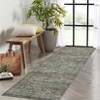 2 x 6 ft Polyester Beige Brown Rectangular Hallway Bathroom Entryway Kitchen Office Foldable Flower Printed Modern Washable Area Rug - 4 of 4