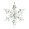 White Washed Wooden Snowflake Ornament (Set of 6) - 4 of 4