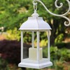 Kate Aspen LED Vintage Decorative Distressed White Lantern - Manchester | 18219WT - 3 of 4