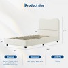 Bed Frame for Kids with Velvet Upholstered Headboard, Cute Low Profile Platform Bed for Girls and Boys - 2 of 4