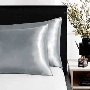 Deconovo Satin Silk Pillowcases (Set of 2), Envelope Closure - 1 of 4