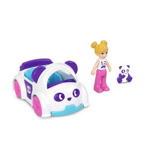 Polly Pocket Doll with Vehicle & Pet Playset Bundle – Various Fun Themes! - 1 of 3